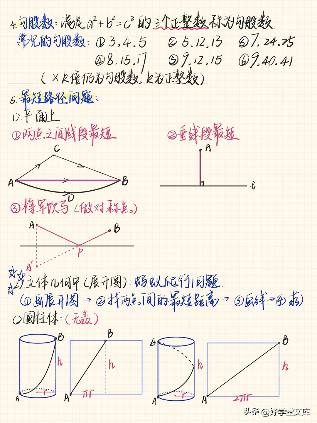 蚂蚁爬行求最短距离_翻折问题_勾股定理生活应用